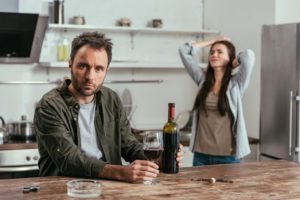Husband and Wife in an Argument Over Alcoholism