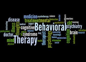 Cognitive behavioral therapy word cloud concept
